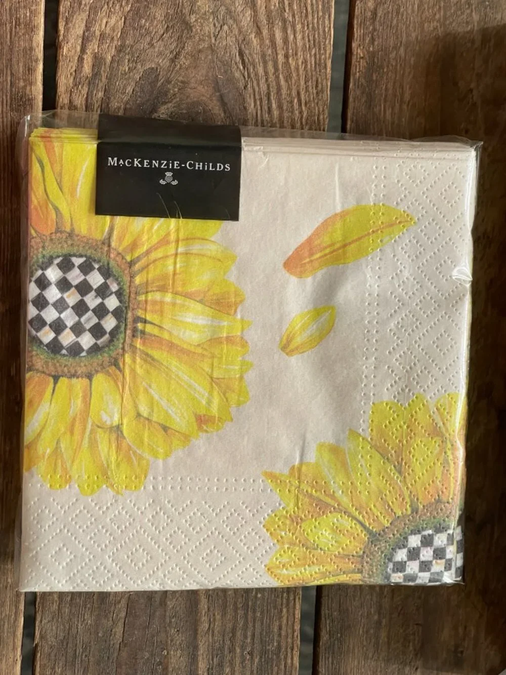 MacKenzie-Childs Sunflower Napkins & Spreader Bundle: Gift-Ready Holiday or Not!